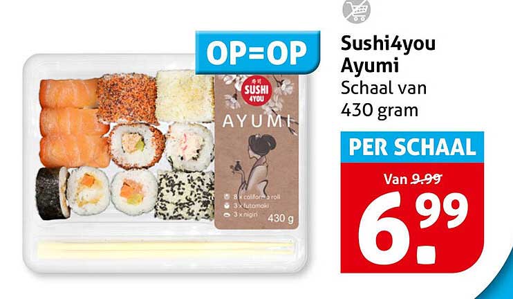 Sushi4you Ayumi Schaal van 430 gram OP=OP