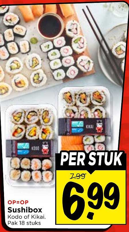 Sushibox Kodo of Kikai. Pak 18 stuks PER STUK