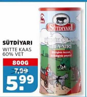SÜTDIYARI WITTE KAAS 60% VET 800G