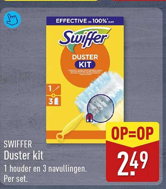 Swiffer Duster kit 1 houder en 3 navullingen. Per set. OP=OP