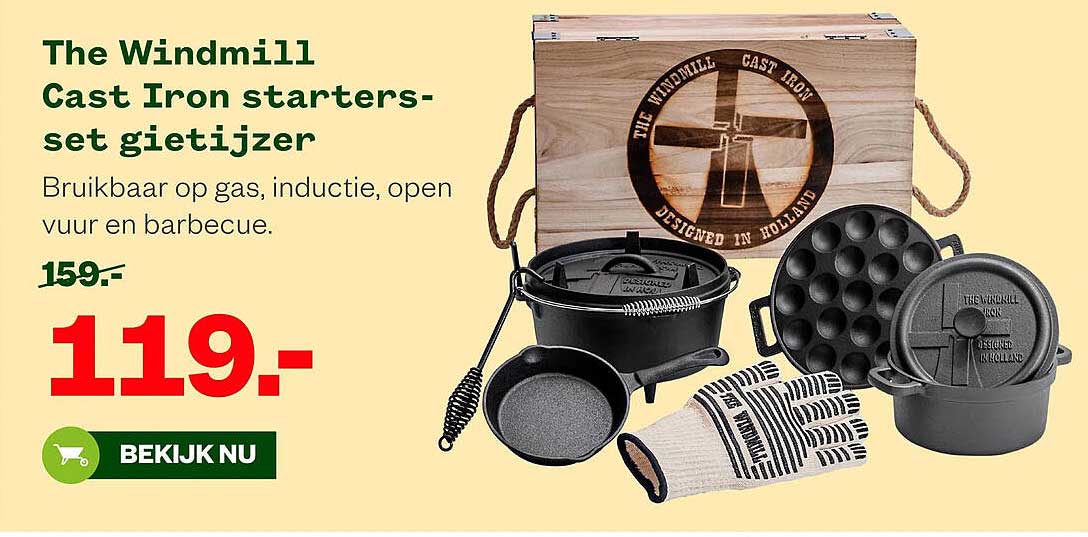 The Windmill Cast Iron starters-set gietijzer