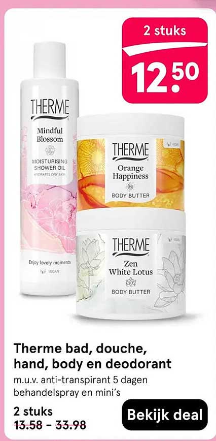 Therme bad, douche, hand, body en deodorant