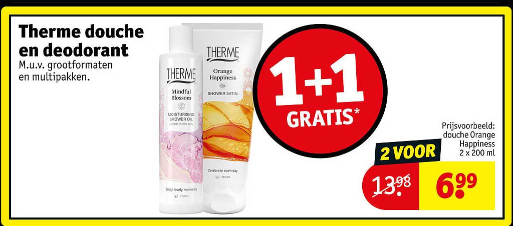 Therme douche en deodorant 1+1 gratis