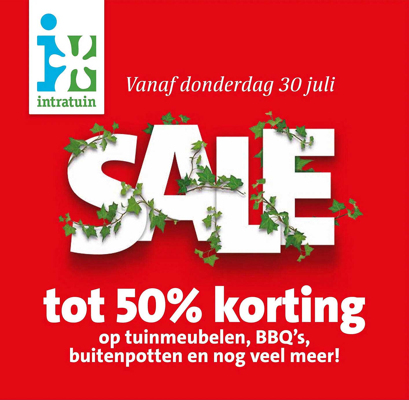 tot 50% korting op tuinmeubelen, BBQ’s, buitenpotten en nog veel meer!