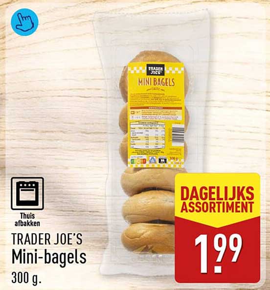 TRADER JOE'S Mini-bagels 300 g. DAGELIJKS ASSORTIMENT