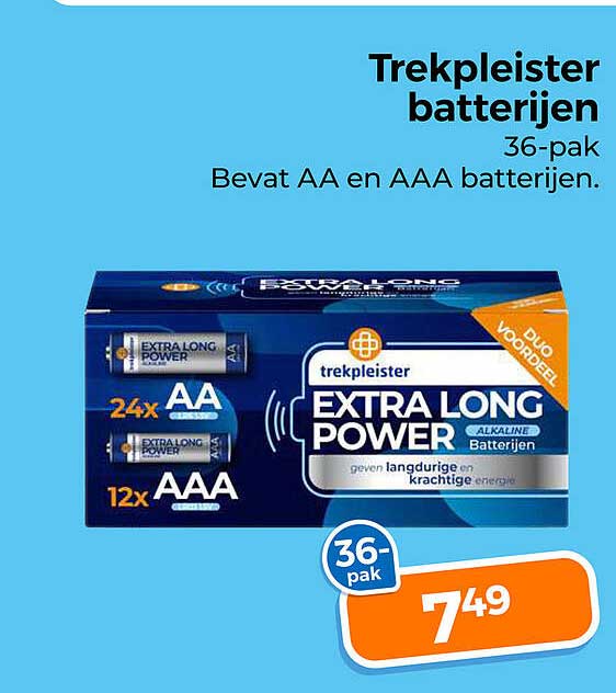Trekpleister batterijen 36-pak
