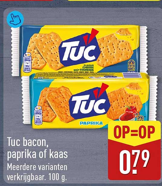 Tuc bacon, paprika of kaas OP=OP