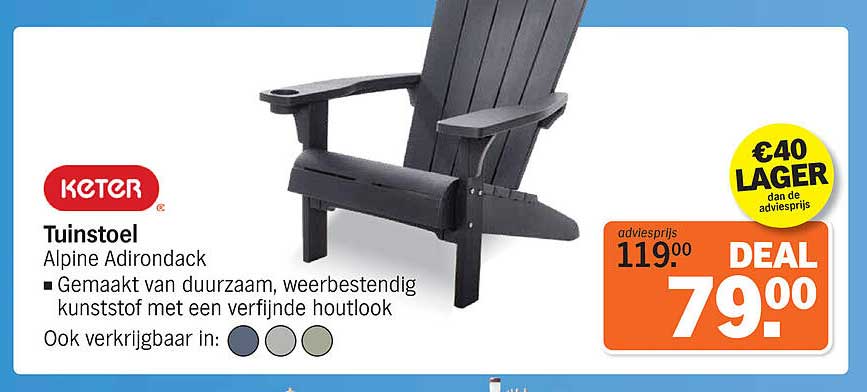 Tuinstoel Alpine Adirondack