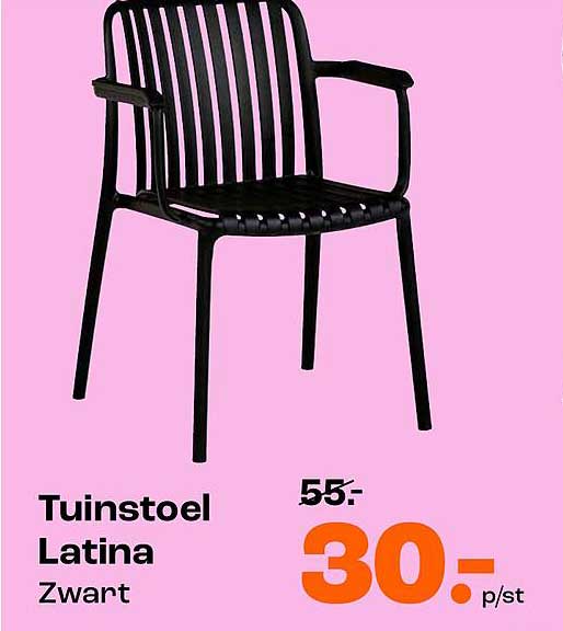 Tuinstoel Latina Zwart