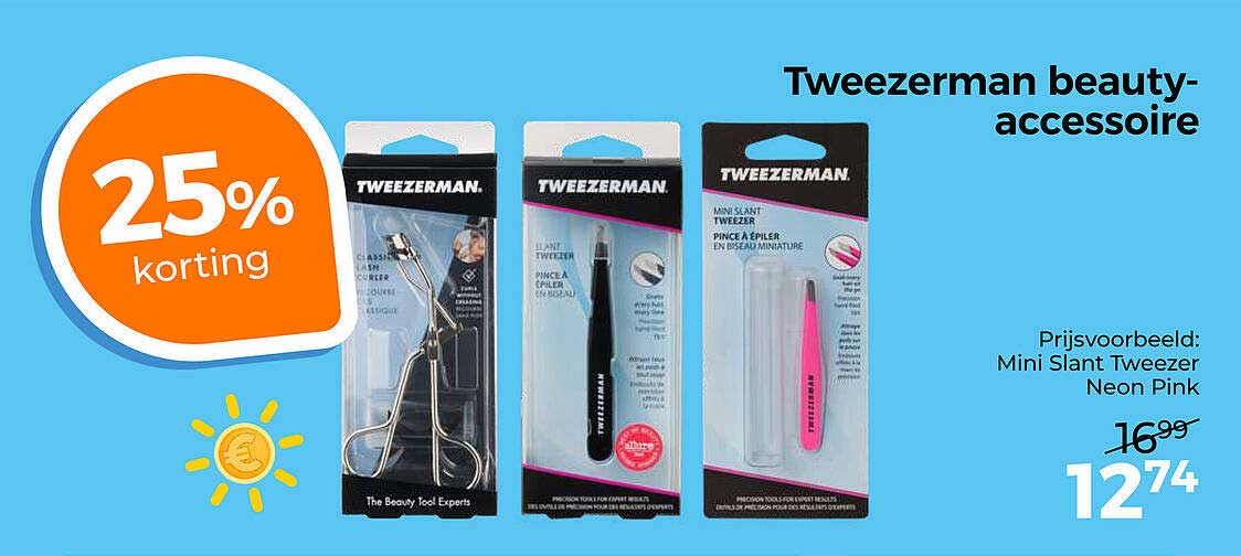 Tweezerman beauty-accessoire 25% korting