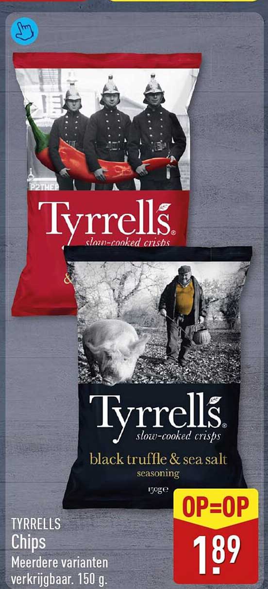 TYRRELLS Chips Meerdere varianten verkrijgbaar. 150 g. OP=OP