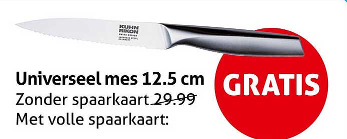 Universeel mes 12.5 cm GRATIS
