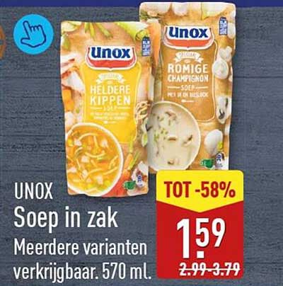 UNOX Soep in zak Meerdere varianten verkrijgbaar. 570 ml.