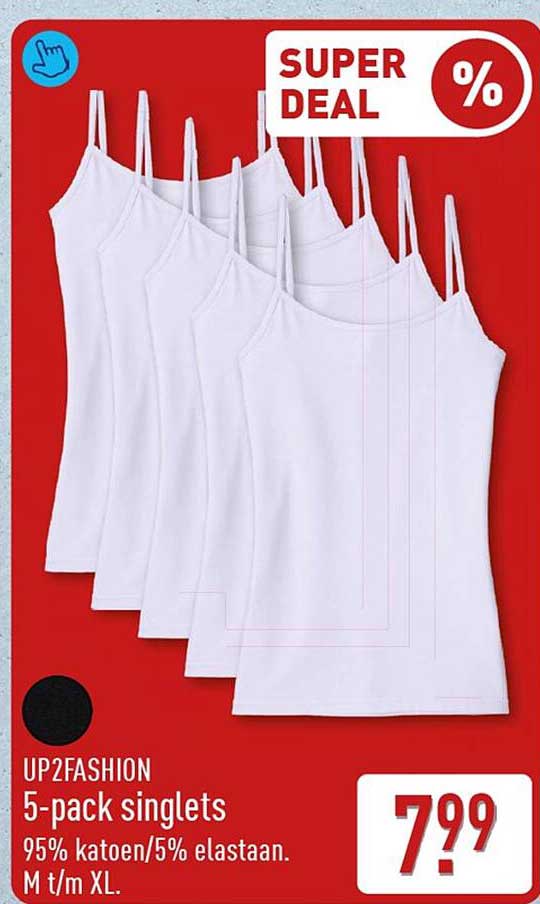 UP2FASHION 5-pack singlets