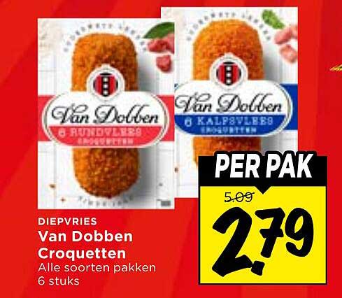 Van Dobben Croquetten Alle soorten pakken 6 stuks PER PAK