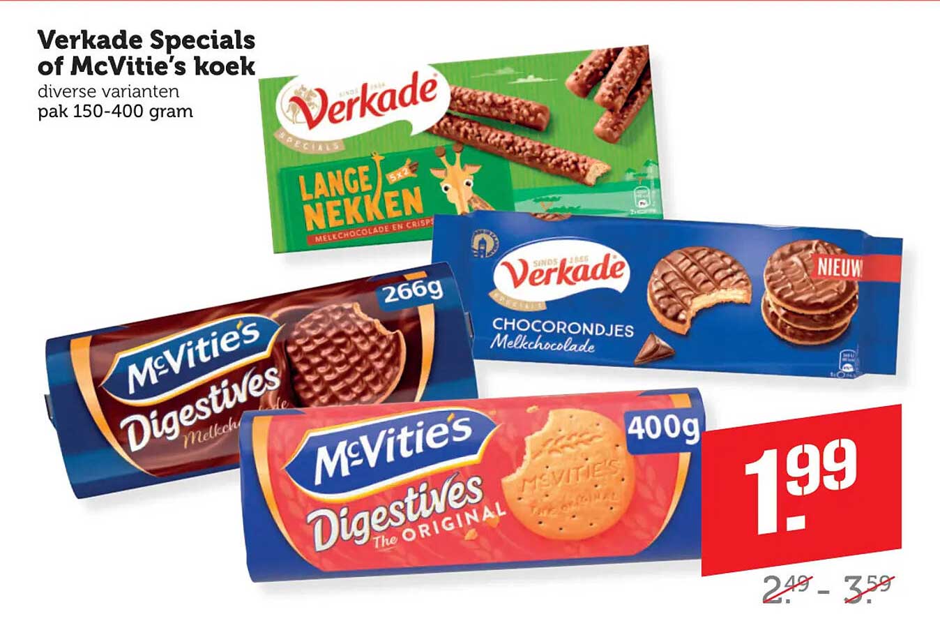 Verkade Specials of McVitie’s koek diverse varianten pak 150-400 gram