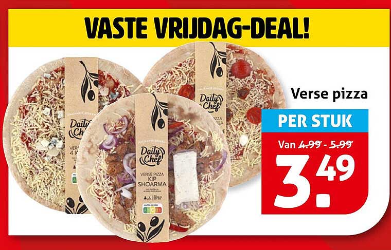 Verse pizza PER STUK