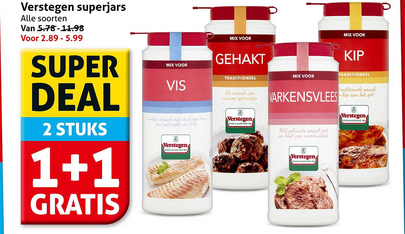 Verstegen superjars Alle soorten 1+1 gratis