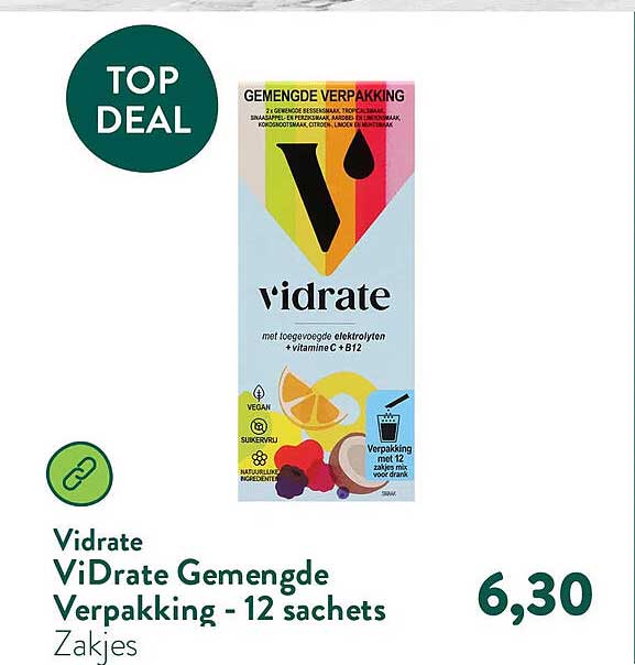 Vidrate Geemgde Verpakking - 12 sachets