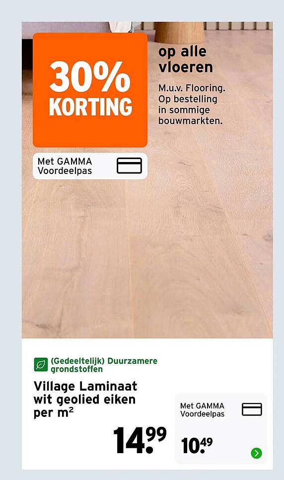 Village Laminaat wit geolied eiken per m² 30% korting op alle vloeren