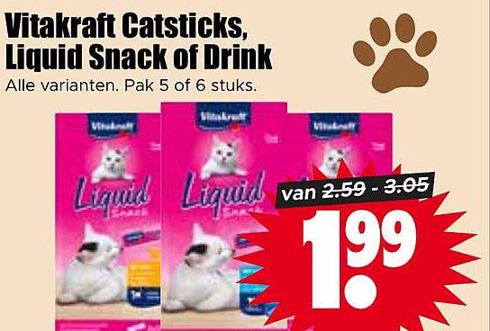 Vitakraft Catsticks, Liquid Snack of Drink