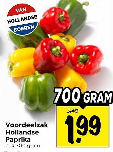 Voordeelzak Hollandse Paprika Zak 700 gram