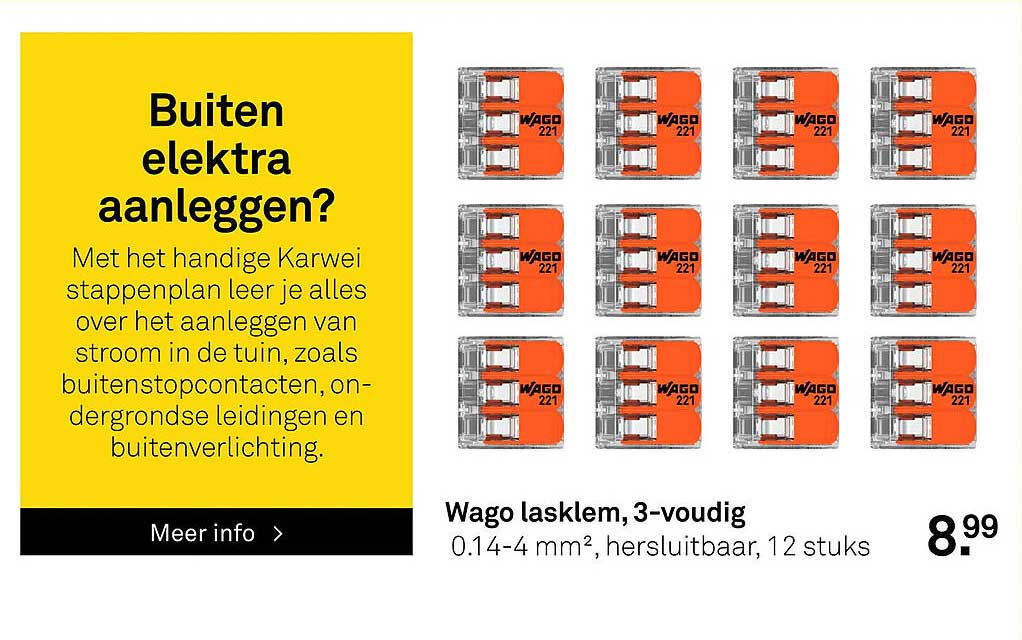 Wago lasklem, 3-voudig