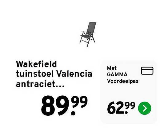 Wakefield tuinstoel Valencia antraciet...