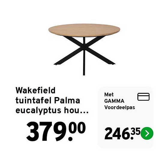 Wakefield tuintafel Palma eucalyptus hou...