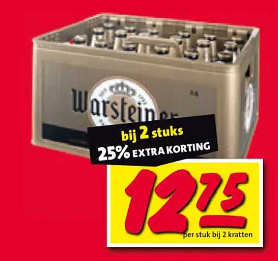 Warsteiner bij 2 stuks 25% EXTRA KORTING
