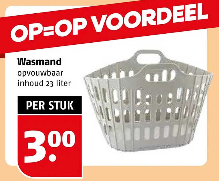 Wasmamd opvouwbaar inhoud 23 liter