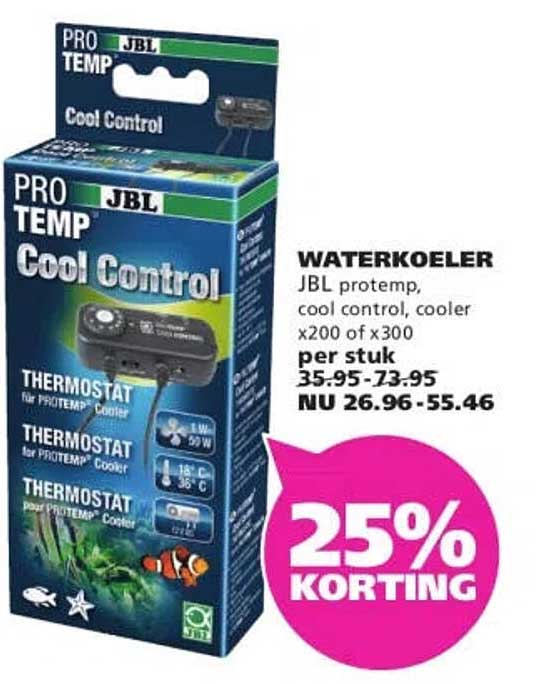 WATERKOELER JBL protemp, cool control, cooler x200 of x300 25% KORTING