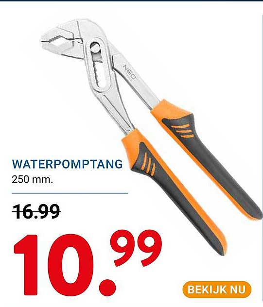 WATERPOMPTANG 250 mm. BEKIJK NU