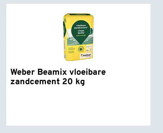 Weber Beamix vloeibare zandcement 20 kg