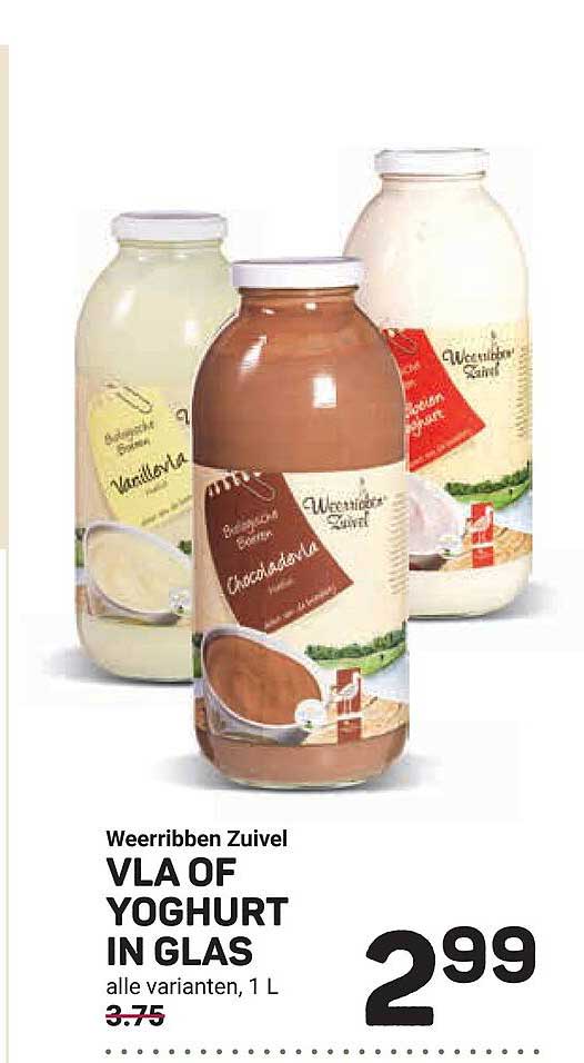 Weerribben Zuivel VLA OF YOGHURT IN GLAS