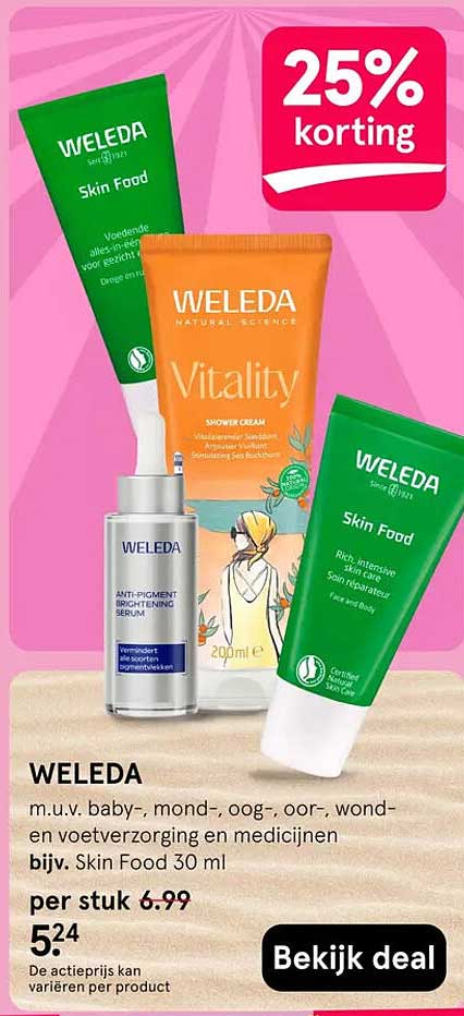 WELEDA m.u.v. baby-, mond-, oog-, oor-, wond- en voetverzorging en medicijnen bijv. Skin Food 30 ml