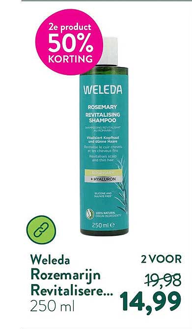 Weleda Rozemarijn Revitalisere... 250 ml 2e product 50% korting