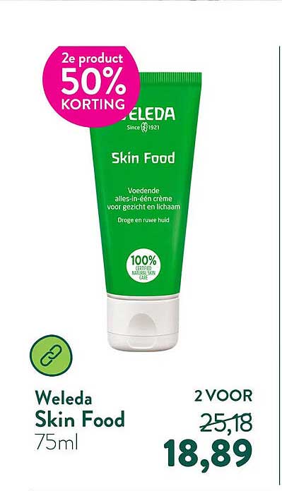 Weleda Skin Food 75ml 2 VOOR 2e product 50% KORTING