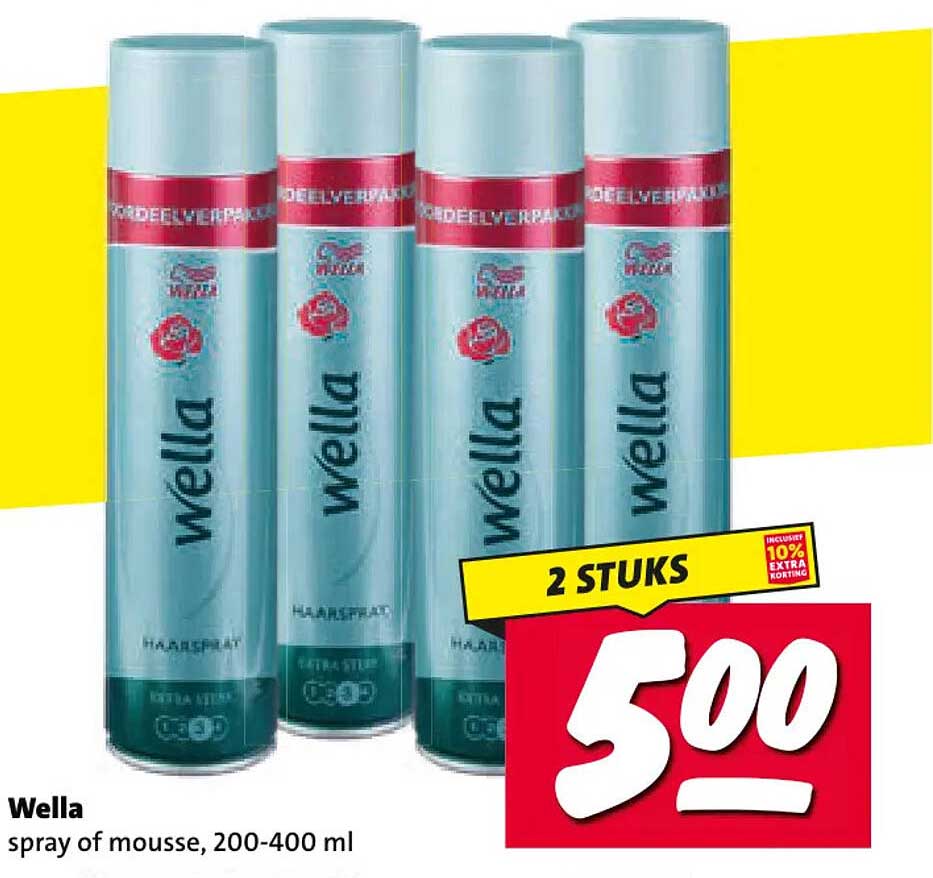 Wella spray of mousse, 200-400 ml 2 STUKS