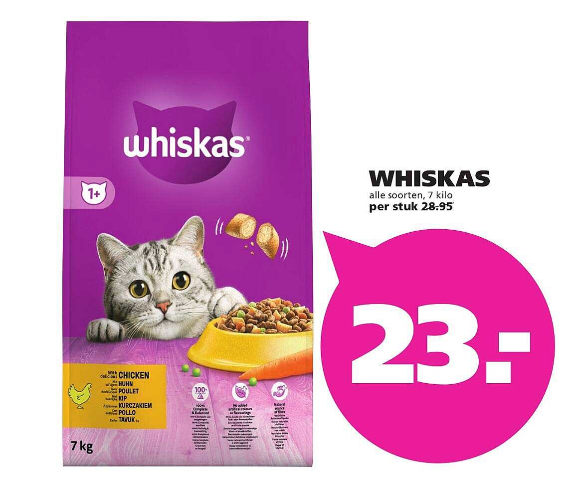 WHISKAS alle soorten, 7 kilo