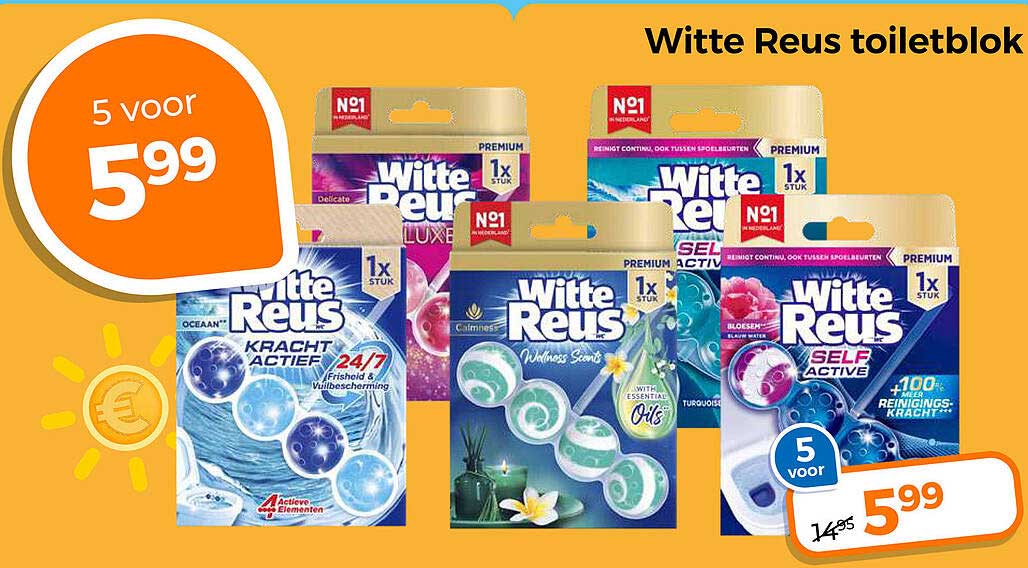 Witte Reus toiletblok 5 voor 5,99