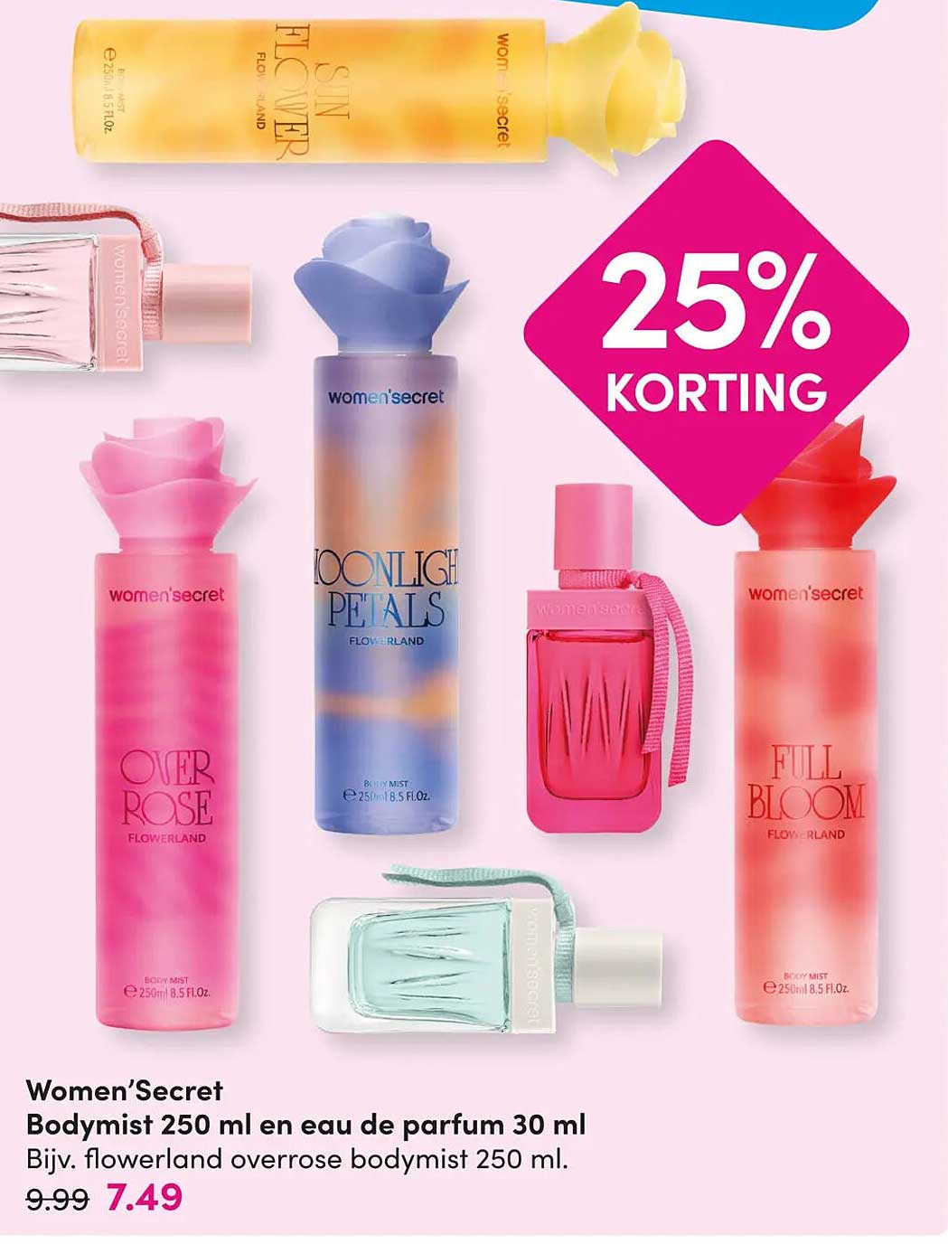 Women’Secret Bodymist 250 ml en eau de parfum 30 ml 25% KORTING