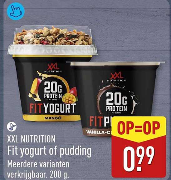 XXL NUTRITION Fit yogurt of pudding Meerdere varianten verkrijgbaar. 200 g. OP=OP