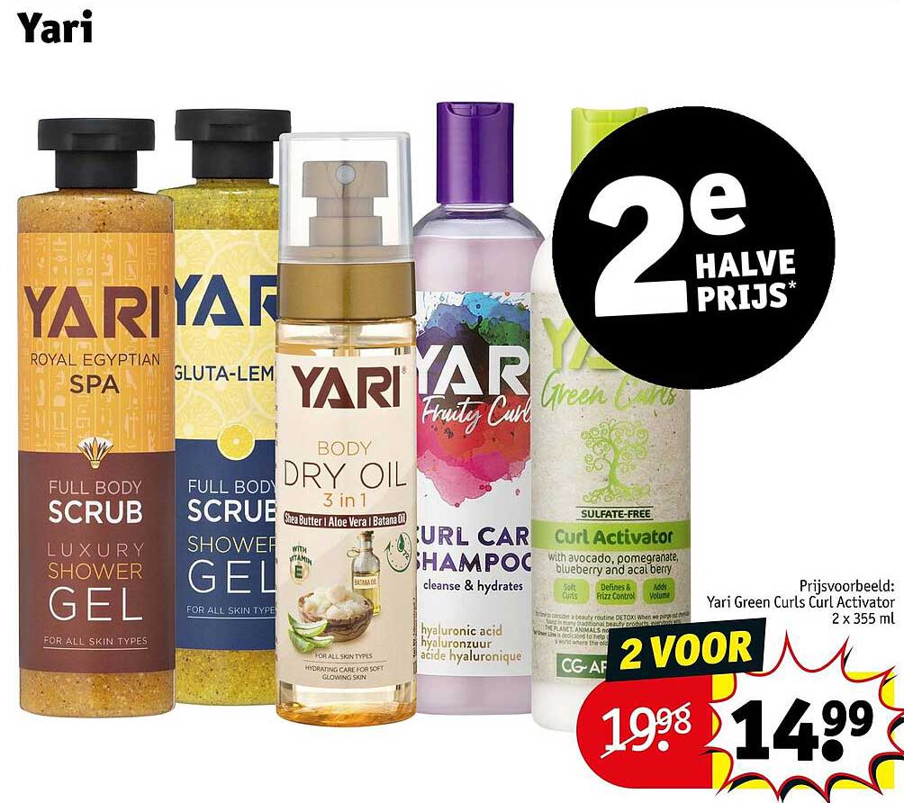 Yari 2e halve prijs