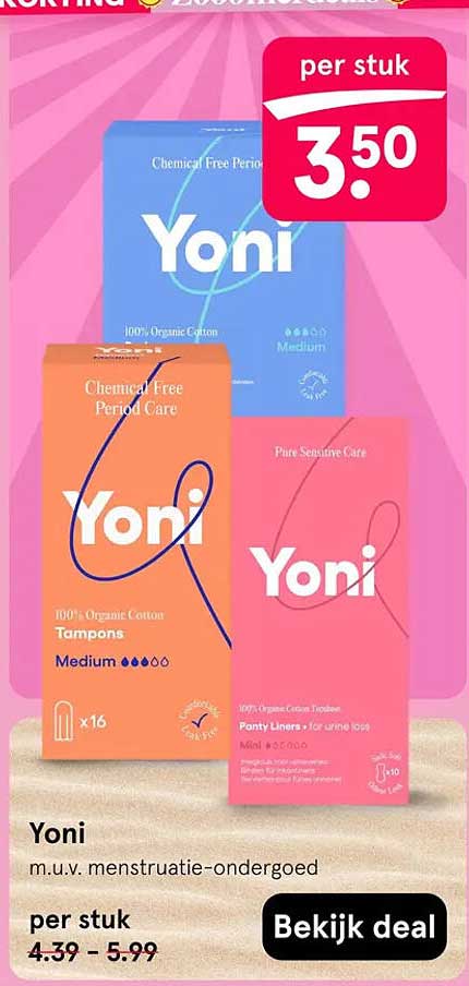 Yoni m.u.v. menstruatie-ondergoed