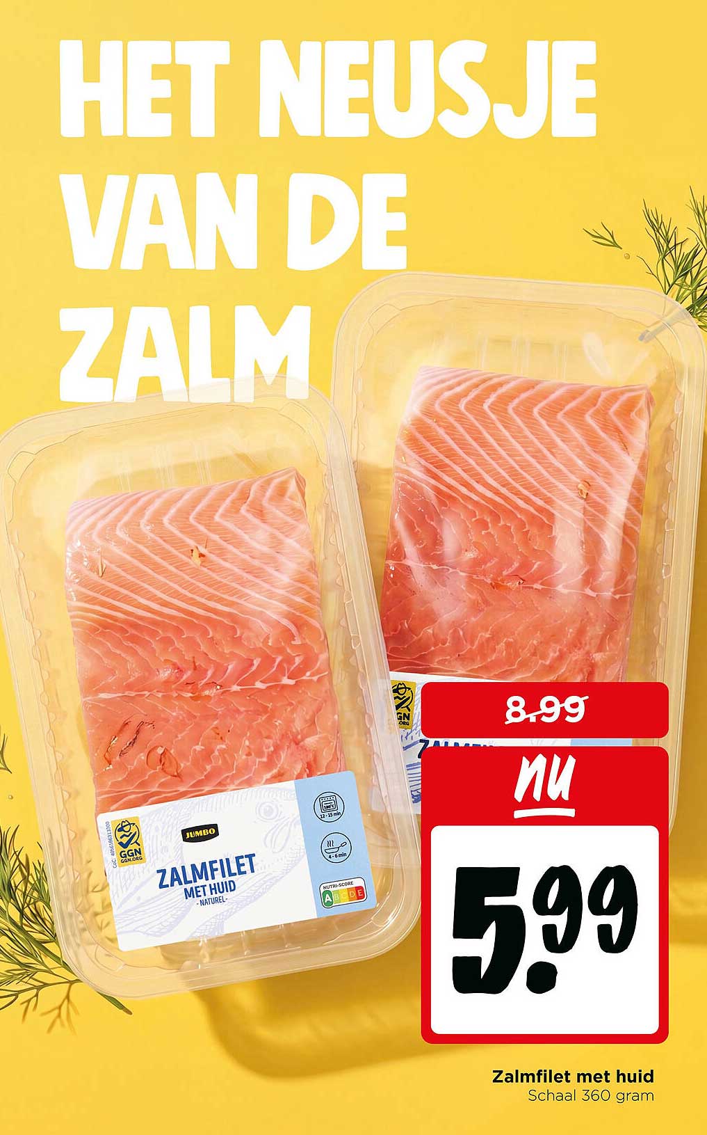Zalmfilet met huid