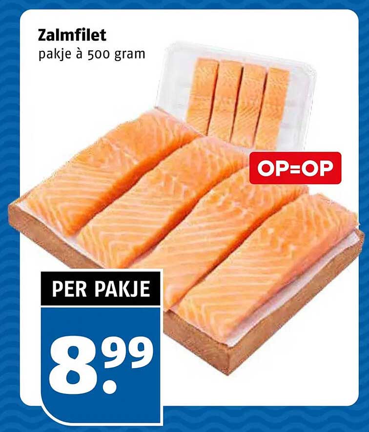 Zalmfilet pakje à 500 gram OP=OP
