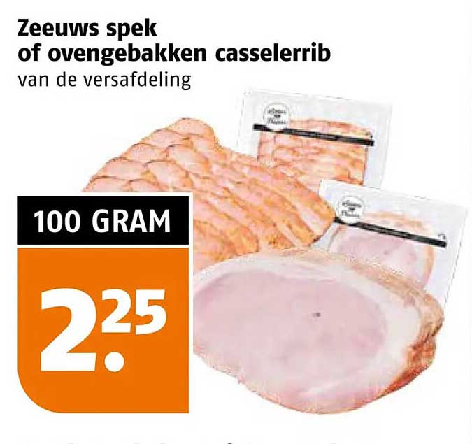 Zeeuws spek of ovengebakken casselerrib van de versafdeling
