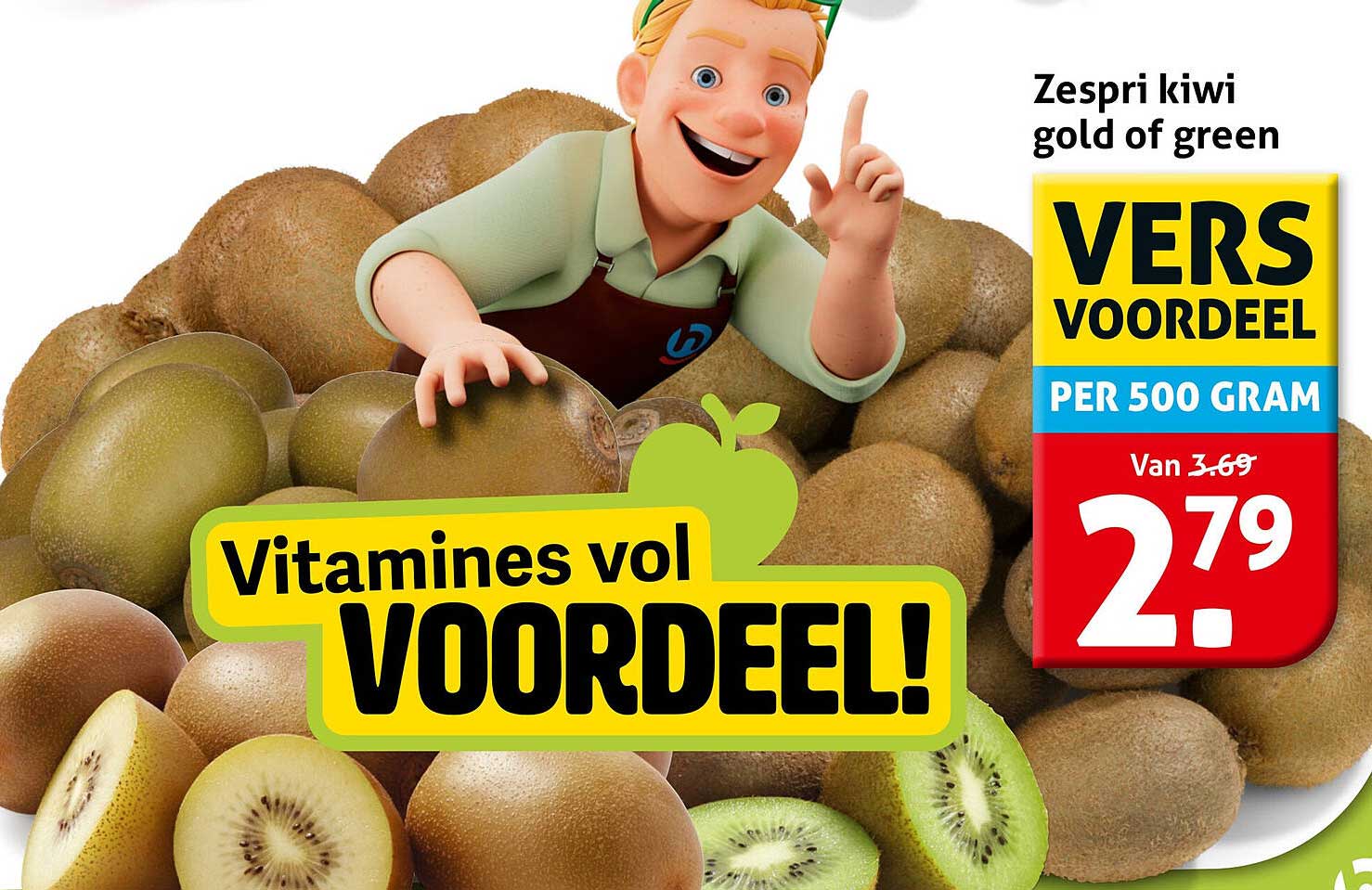 Zespri kiwi gold of green VERS VOORDEEL PER 500 GRAM