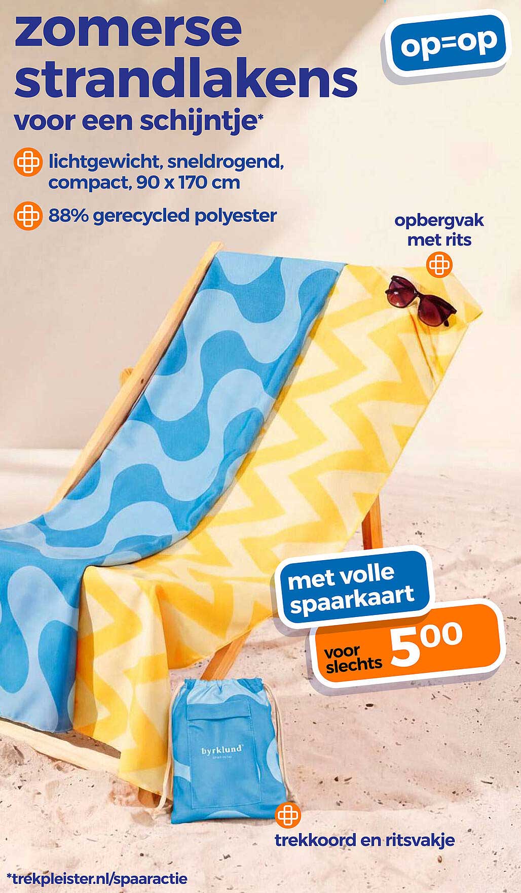zomerse strandlakens voor een schijntje* op=op